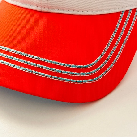 HOOTERS Cursive Design Stripe Ponytail Mesh Baseball Cap Hat NWT - Picture 3 of 15